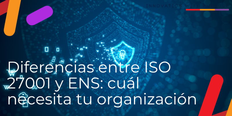 Profesionales comparando requisitos de ISO 27001 y Esquema Nacional de Seguridad en entorno corporativo