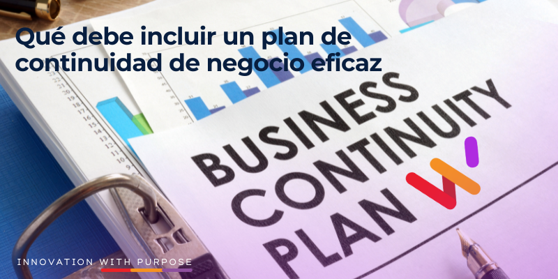Carpeta con el título de plan de continuidad.